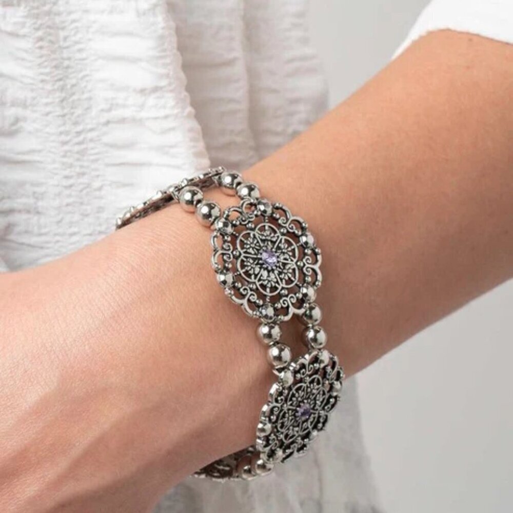 Paparazzi Jewelry Accessories - Ornamental Occasion - Purple Bracelet - Vintage
